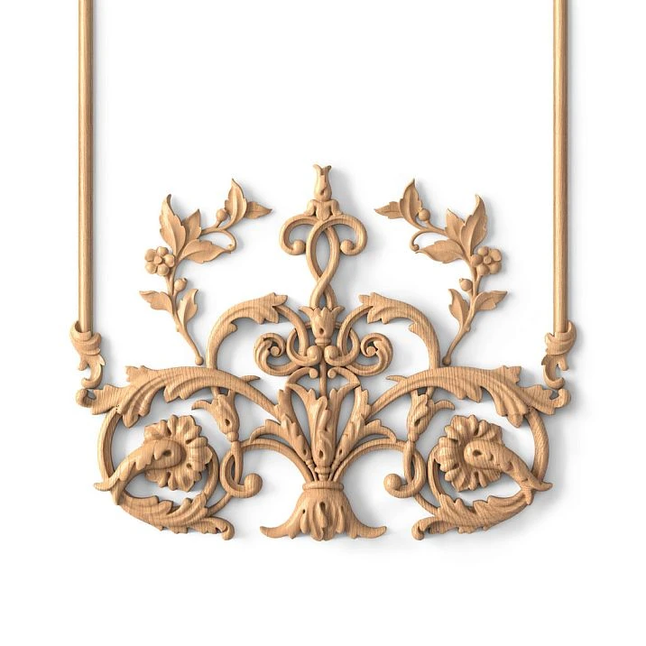 Wooden decoration set C-053, details close-up