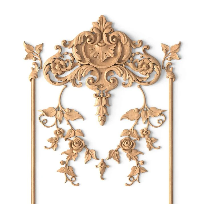 Wooden decoration set C-053, close-up photo
