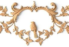 Wooden decor set C-054 in close-up