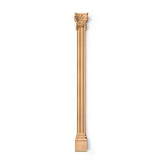 Wooden carved inlay in the shape of a branch with flowers