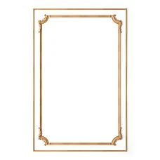 Wooden inlay with carving and moldings for furniture decoration drawing