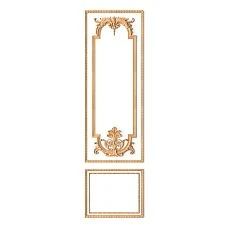 Wooden decorative set C-003-3 with floral ornament