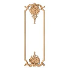 Wooden inlay with carving and moldings for furniture decoration drawing