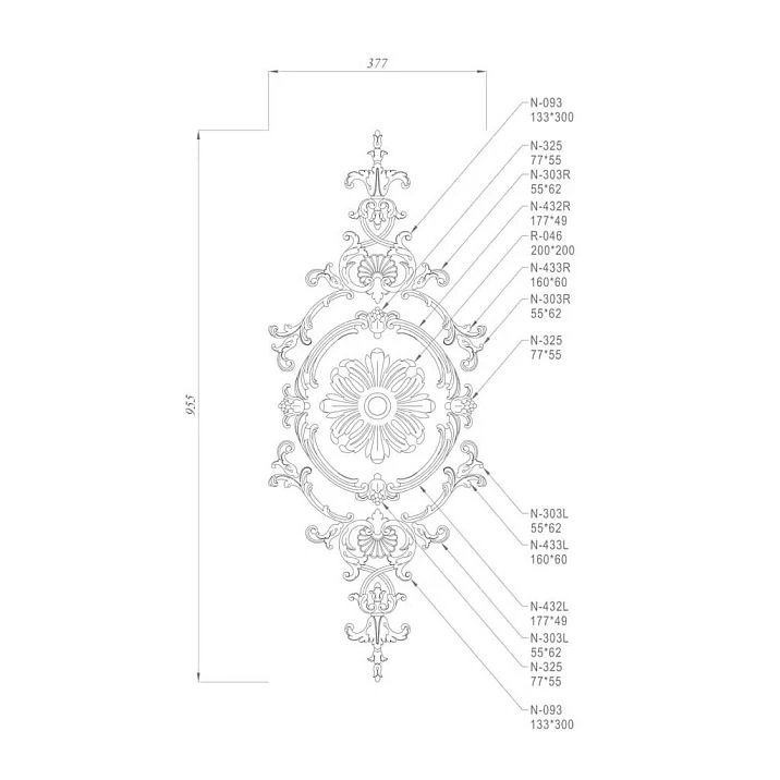 Beautiful and high-quality wooden decor from the interior decor store Stavros drawing