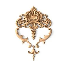 Carved wooden decoration set for furniture and wall decoration