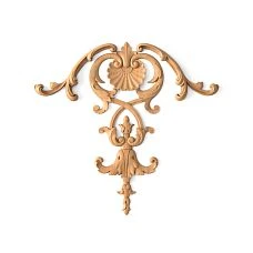 Wooden furniture and interior decor with carved floral pattern drawing