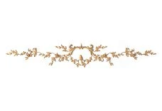 Wooden decor set C-054 consisting of 14 carved appliques of different sizes and shapes