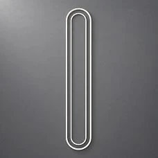 Wall molding decor kit CPU-3-4 made of polyurethane &mdash; double arched frame, front view, elongated form 2300&times;408