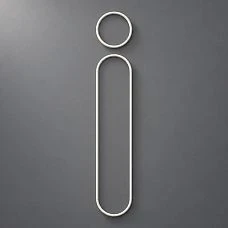 Wall molding decor kit CPU-3-5 made of polyurethane &mdash; separate round frame and elongated arched frame, front view