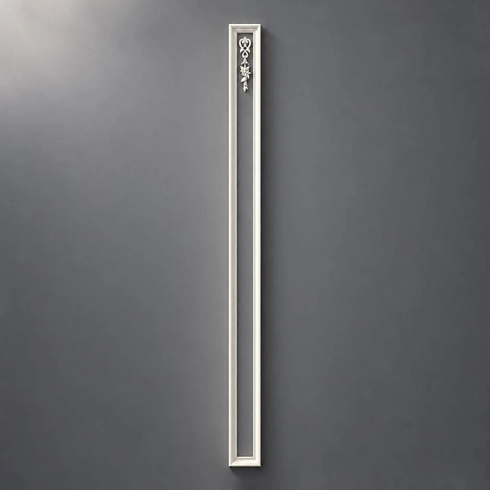 CPU-5-6 'Versailles' Molding Decor Kit &mdash; Narrow panel with frame and central ornament, polyurethane