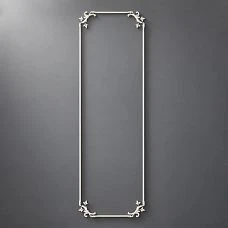 CPU-8-3 'Summer Garden' Molding Decor Kit &mdash; wide vertical panel with botanical corner scrolls and a thin frame on a gray background