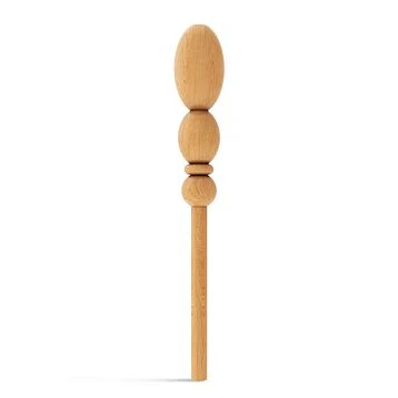 KON-009 beech or oak solid wood furniture leg set, height 730 mm