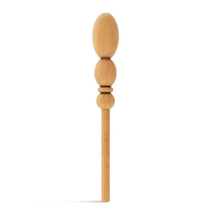 KON-009 beech or oak solid wood furniture leg set, height 730 mm
