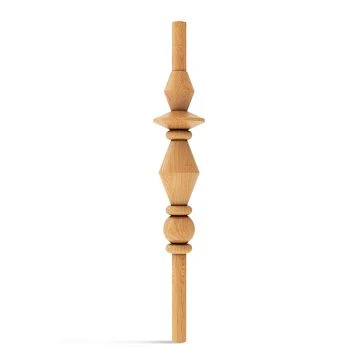 KON-010 beech or oak solid wood furniture leg set, height 730 mm