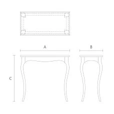 Classic design details of the Marseilles 006-003 console drawing