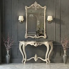 Console Versailles 006-001 in natural wood, classic design