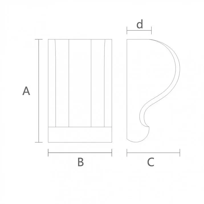 Bracket KR-038 as a shelf support drawing