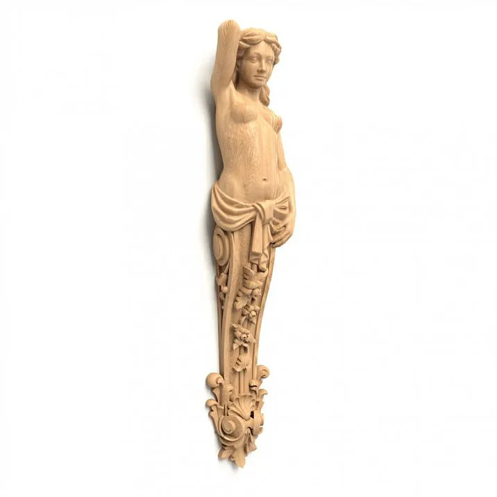 Exclusive wooden bracket for interior