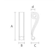 Furniture Bracket KR-001 in classic style drawing