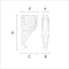 Decorative support for tables and consoles KR-004 drawing