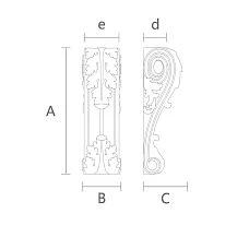 Interior decorative element - KR-008 bracket drawing