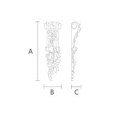 Carved wooden bracket KR-017R design drawing