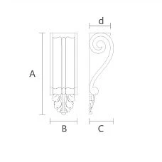 Unique carved bracket for shelf KR-020 drawing