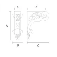 Bracket for Shelf KR-023 &mdash; a combination of style and quality drawing