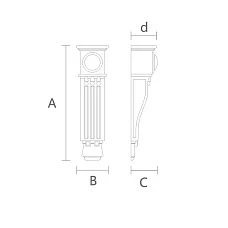 Unique Design of the Carved Bracket KR-024 Drawing