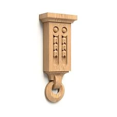 Carved Bracket KR-029 from Oak for an Elegant Interior