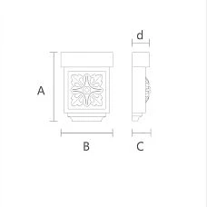 Decorative bracket KR-045 for a drawing board shelf