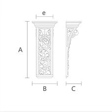 Decorative Bracket KR-055 for Interior Design Drawing