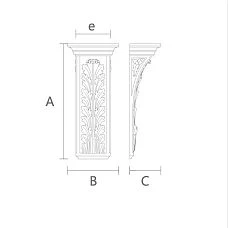 KR-057 wooden bracket drawing