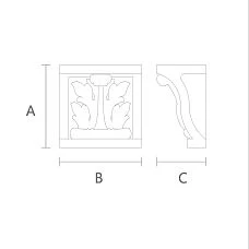 Elegant interior bracket KR-011 drawing