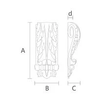 Wooden Bracket KR-021 Drawing