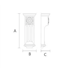 Modern Home Bracket KR-025 Drawing