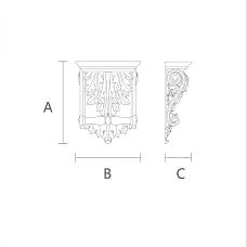Premium carved KR-047 bracket for interior design drawing
