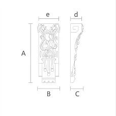 Luxurious Bracket KR-053 in Interior Design Drawing