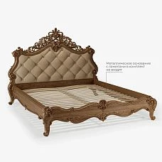 Ready-made wooden bed in classic style