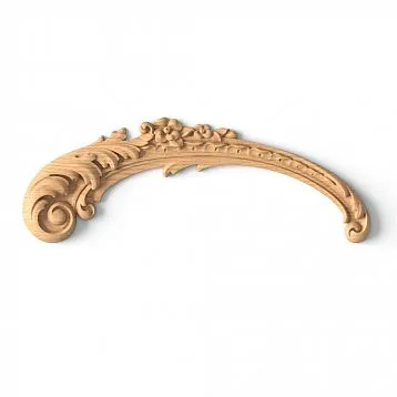 Wooden Surface Mount with Carved Floral Pattern N-460L