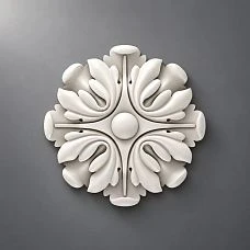 Stylish polyurethane rose in classic pattern &ndash; stucco for walls, ceiling, and furniture