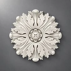 Carved polyurethane rose for decorating chandeliers and creating decorative stucco on walls
