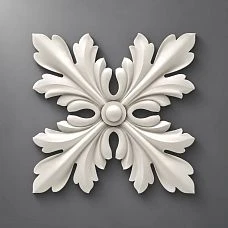 Polyurethane rose for classic interiors &ndash; decorative stucco on walls and ceiling zones