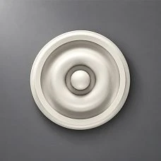 Carved polyurethane rose for classical stucco on walls and ceilings in interior design