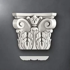 Decorative polyurethane capital for columns Stavros, order and buy the overlay, optimal price