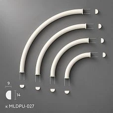 Polyurethane molding MLDPU-027U-2 for wall and ceiling decoration