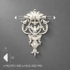 Polyurethane molding decor MLDPU-2-1.1 for MLDPU-002 and MLD-002-MG