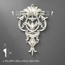 Polyurethane molding decor MLDPU-3-1.1 &mdash; decorative ornament for MLDPU-003 and MLD-003-MG