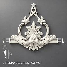 Polyurethane molding MLDPU-3-2.1 for moldings 375&times;375&times;33 mm