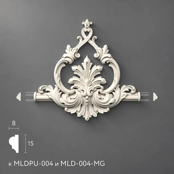 Polyurethane molding MLDPU-4-2.1 for molding MLDPU-004 198&times;208&times;18 mm